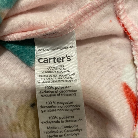 Carter’s Christmas doll gown 16” - Picture 3 of 3